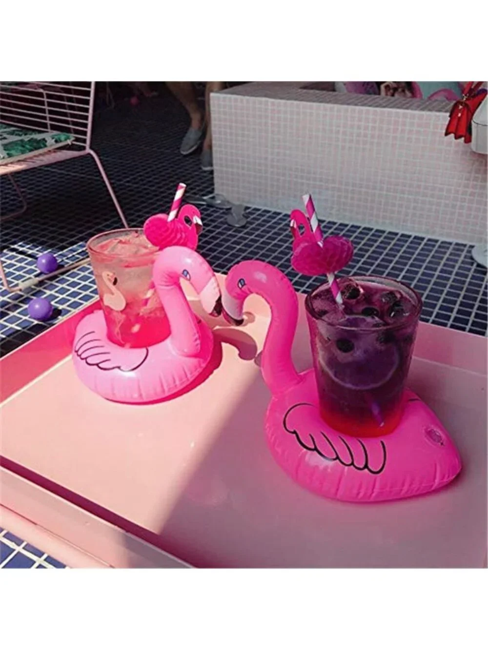 Inflatable Drink Holders 35 Pack Pool Party Floating Cup Holder Floaties Bulk